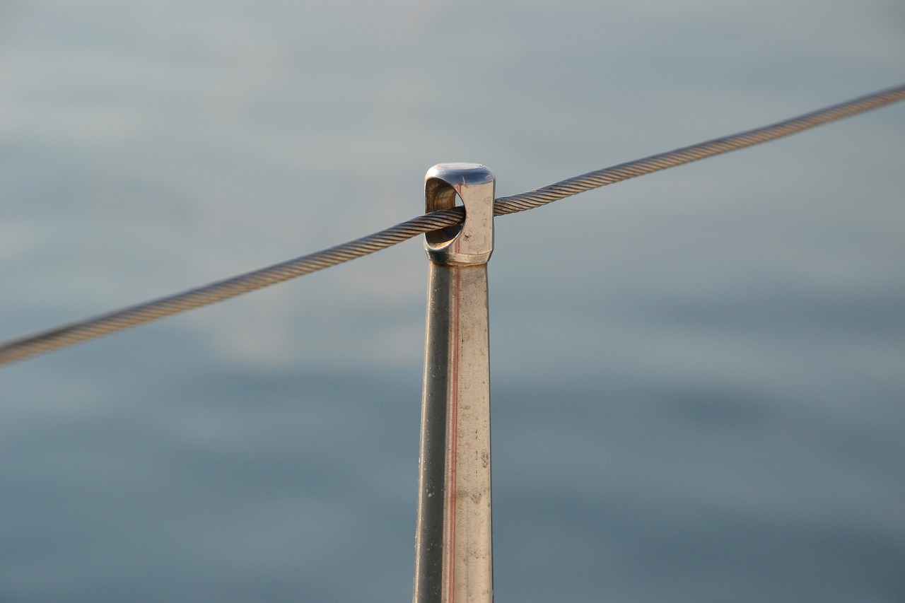 Image - railing sailing boat sea close up