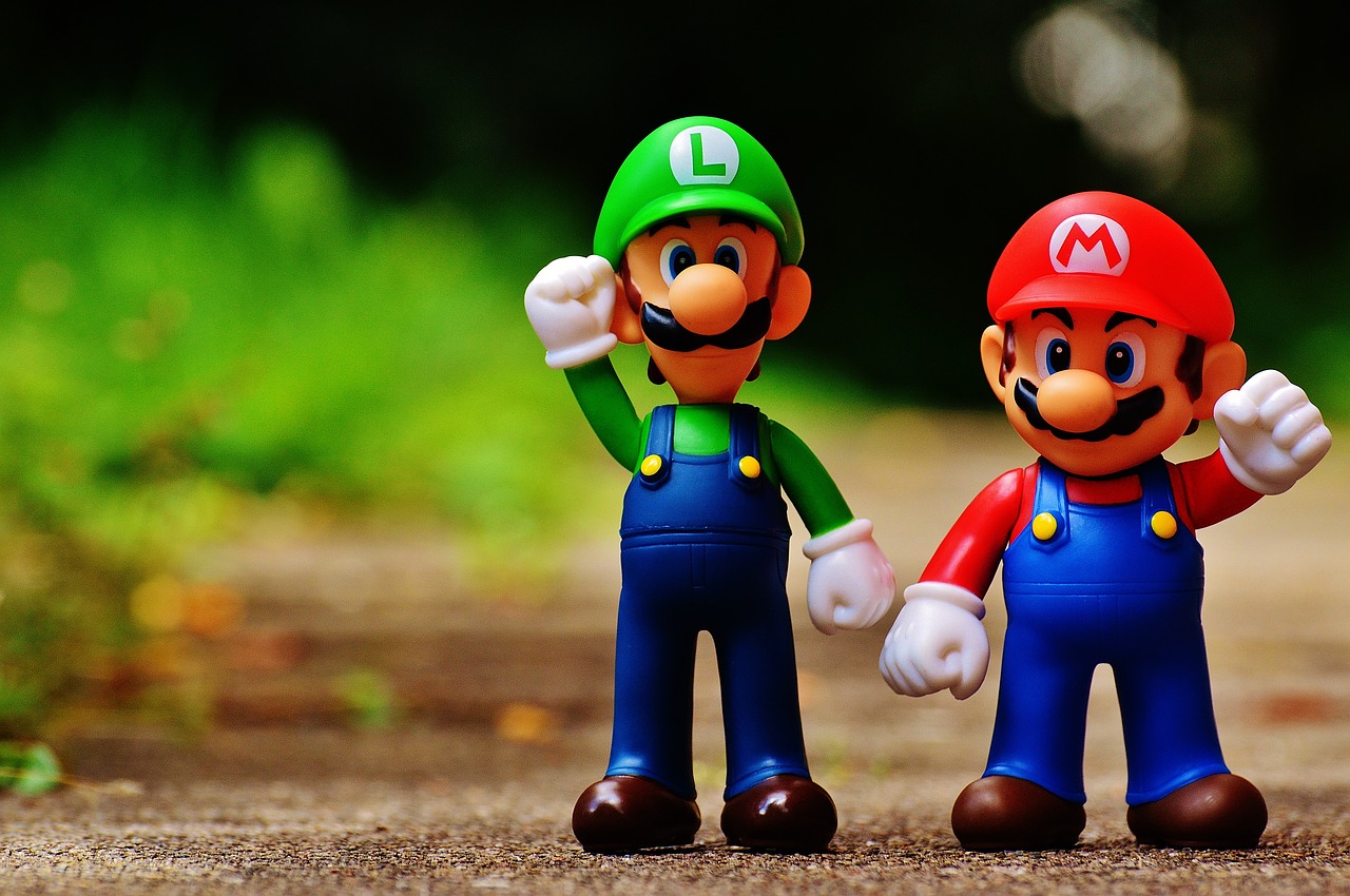 Image - mario luigi figures funny colorful