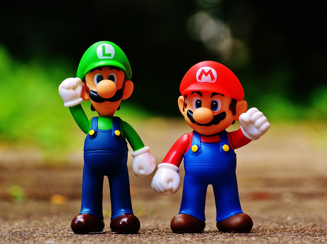 Image - mario luigi figures funny colorful