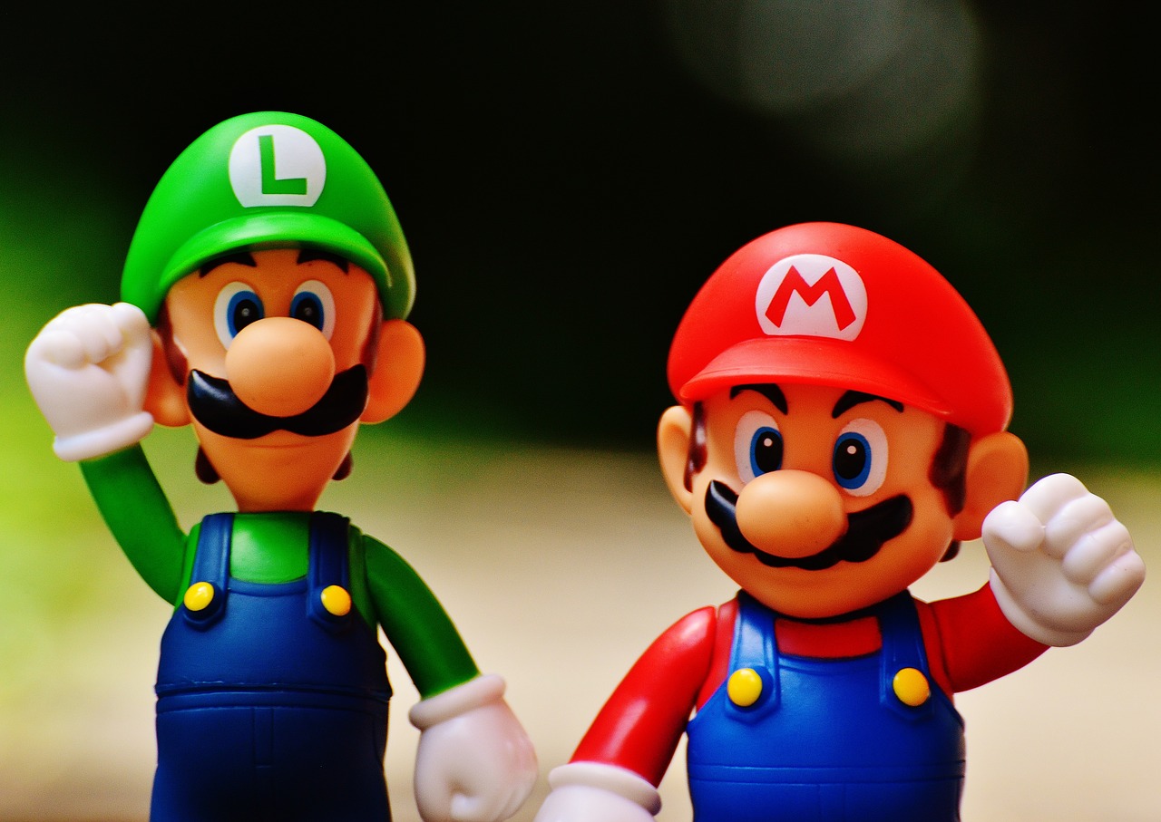 Image - mario luigi figures funny colorful