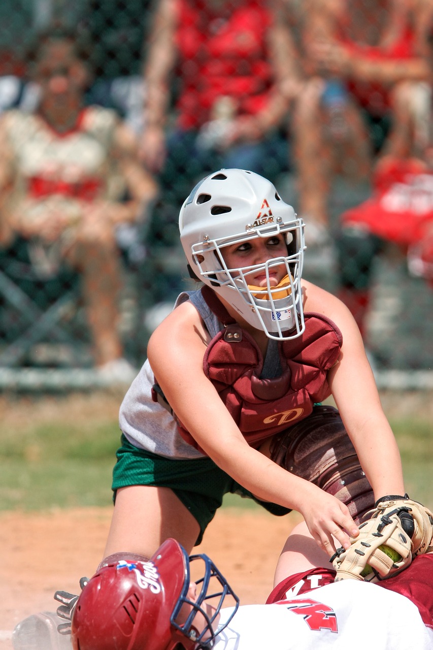 Image - softball action female tag