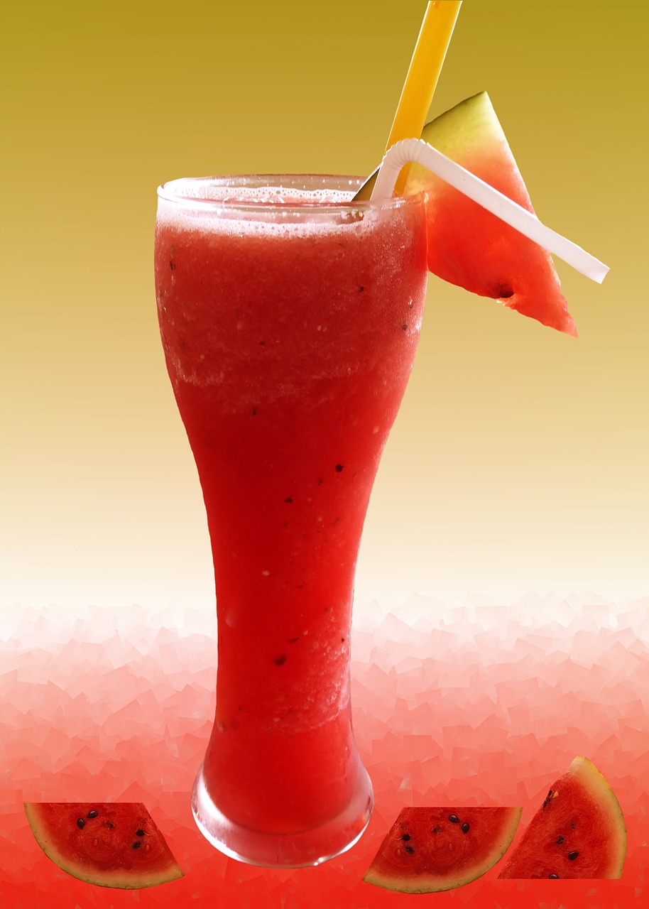 Image - smoothie fruit juice watermelon red