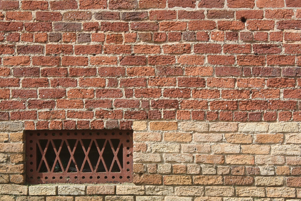 Image - brick background grate wall hot