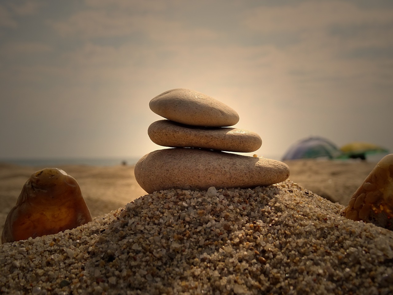 Image - sand sky stone beach travel