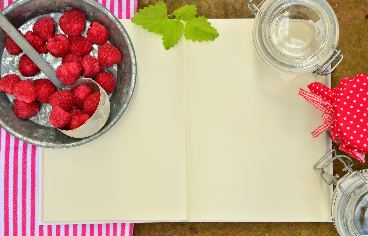 Image - raspberries recipe book