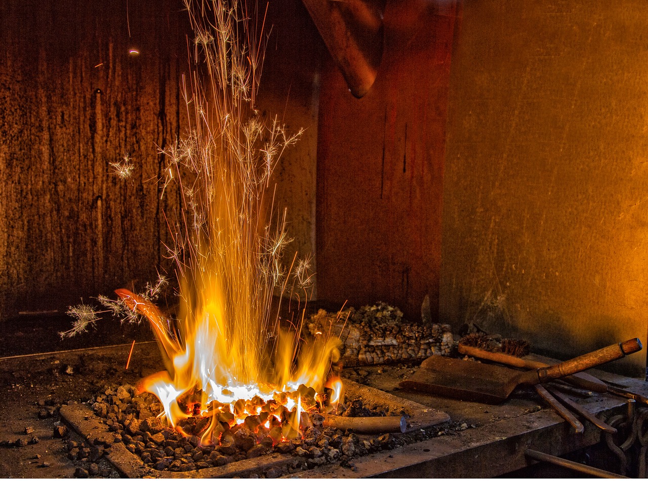 Image - fire forge village smithy glow