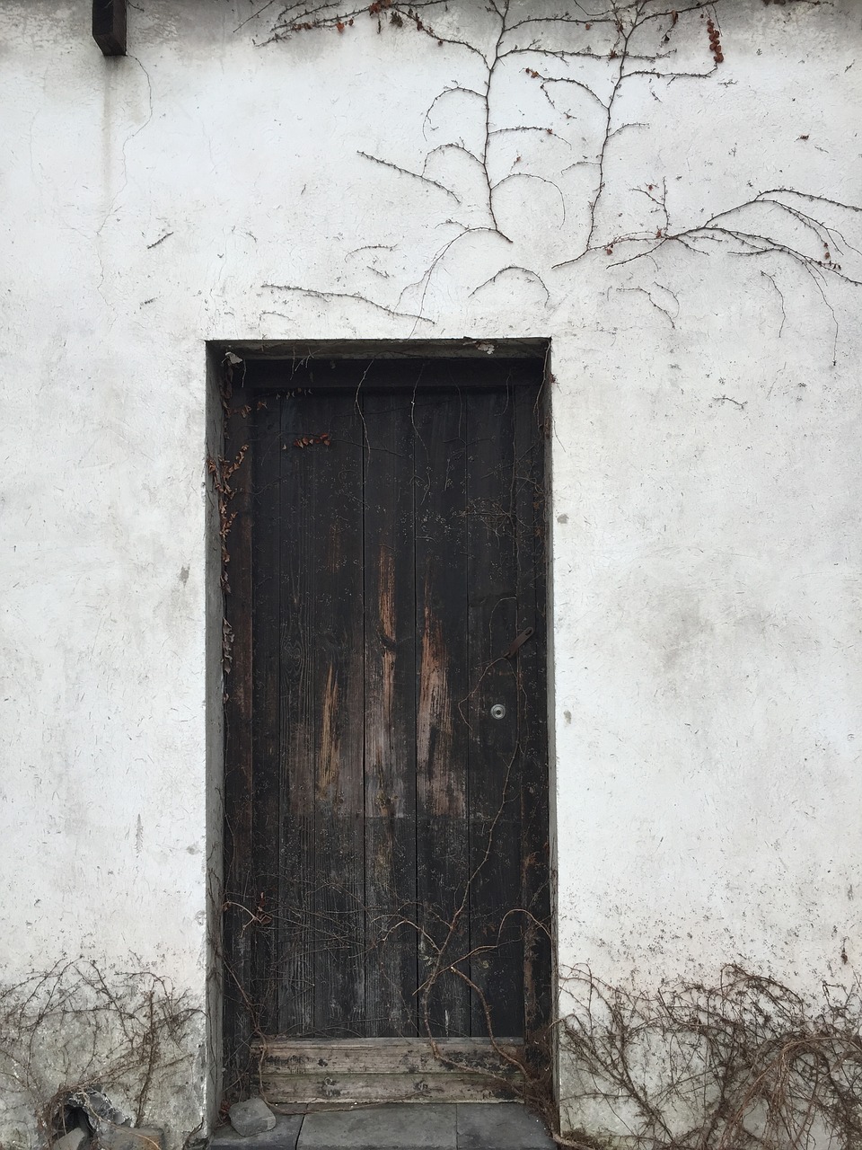 Image - door white contrast old wood