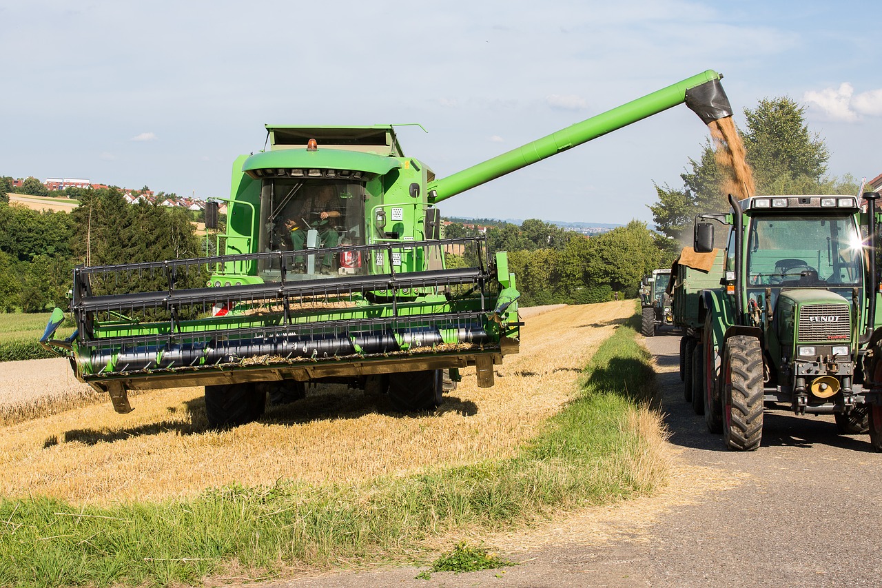 Image - combine harvester harvest tractor