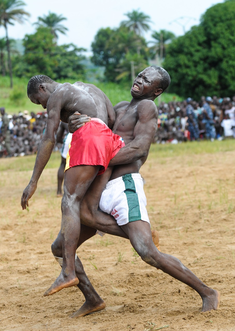 Image - fight traditional wrestlers togo