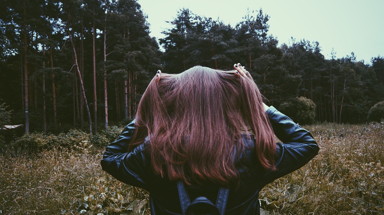 Image - girl forest nature stroll