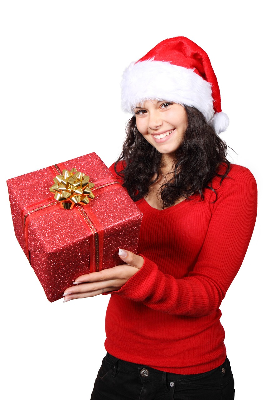 Image - christmas claus cute gift girl