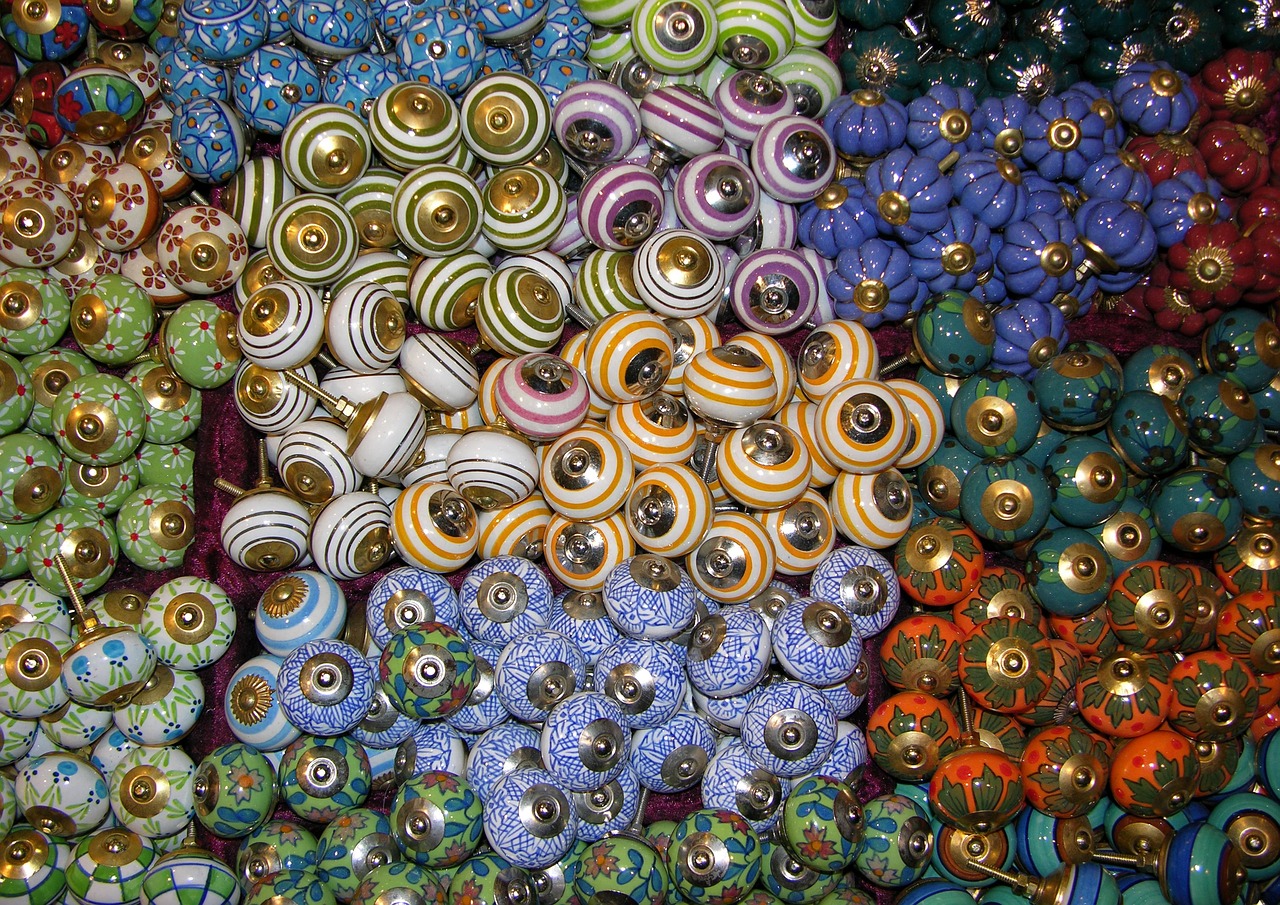 Image - buttons knobs porcelain colorful