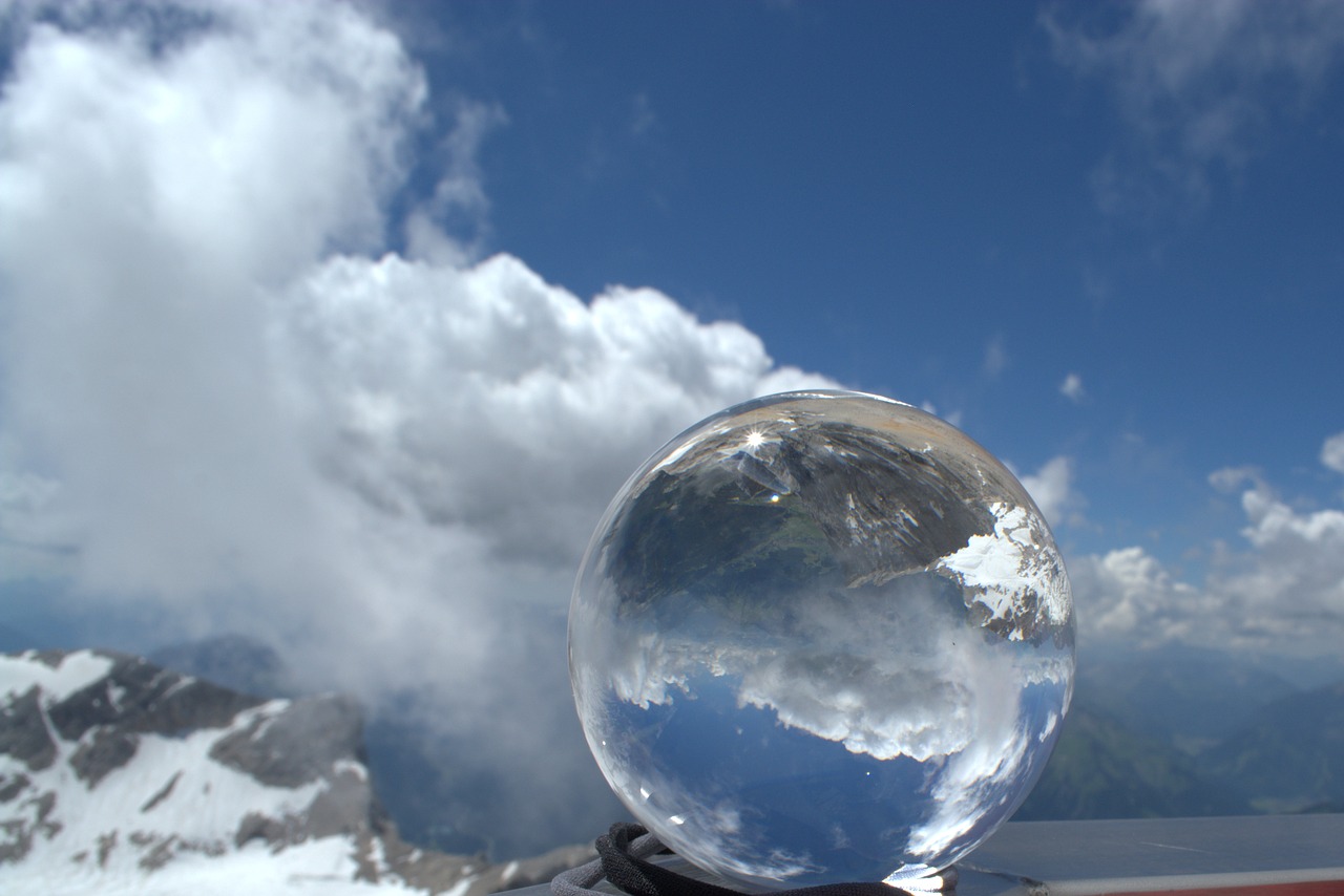 Image - ball glass ball globe image clouds