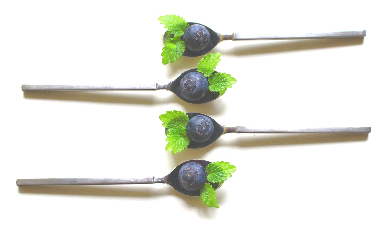 Image - spoon blueberries teaspoon balm