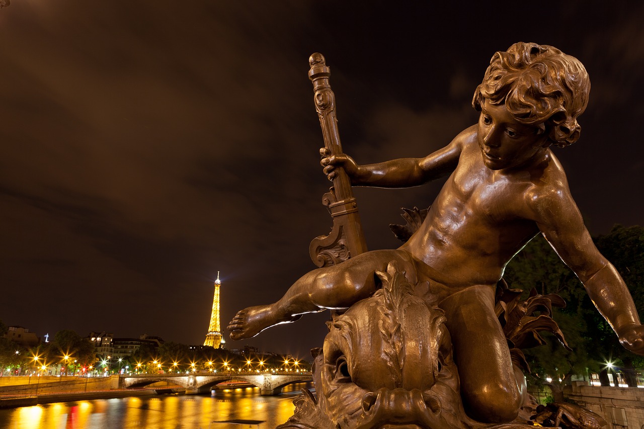 Image - city night paris bridge alexander