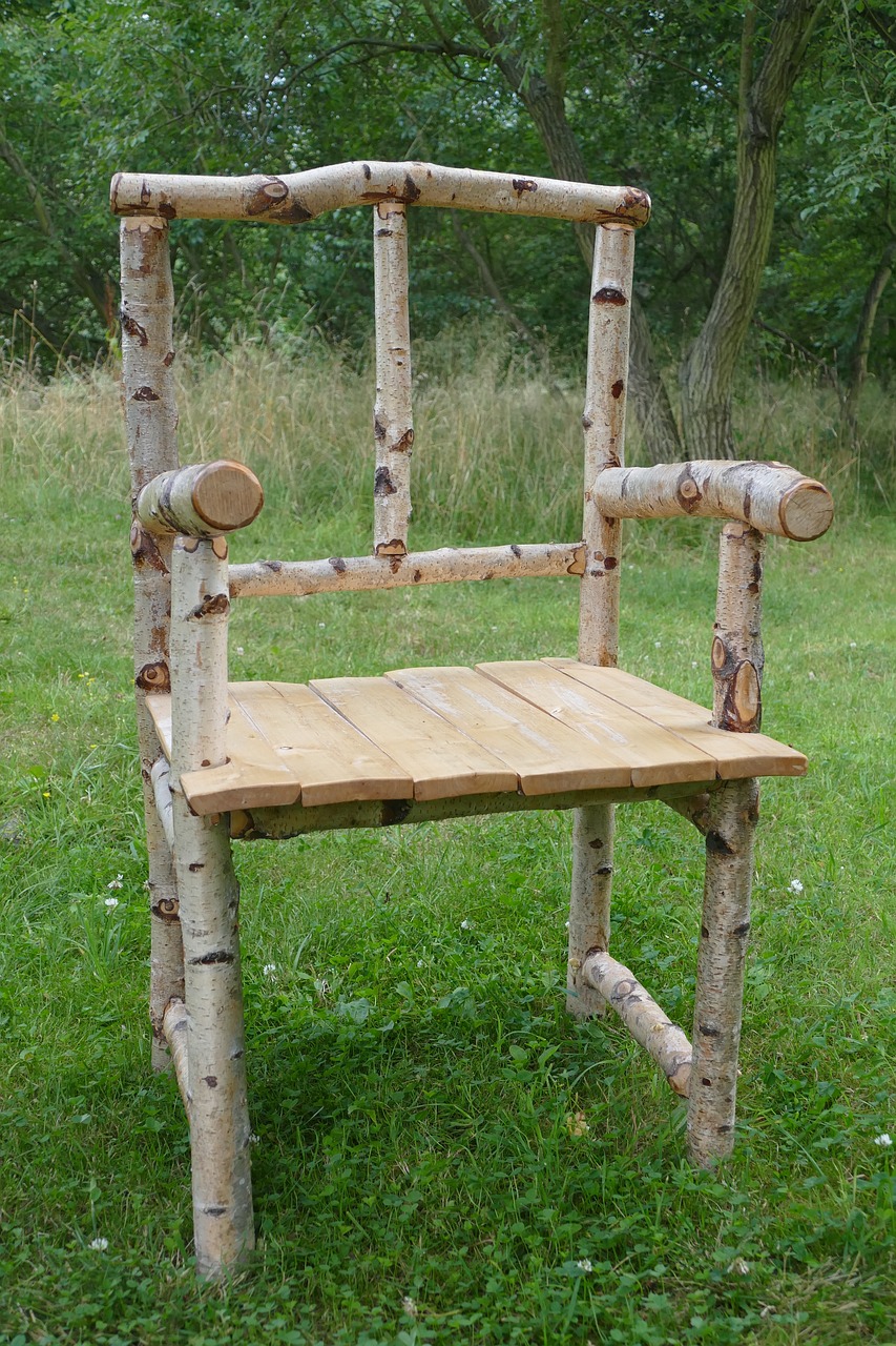 Image - chair wood birch nature quaint