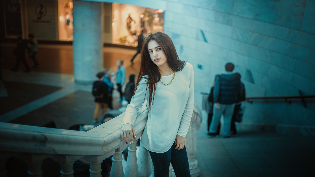 Image - girl in jacket posture model gum
