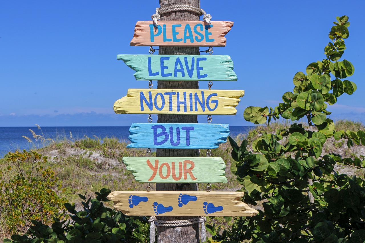 Image - poster beach sign notice florida