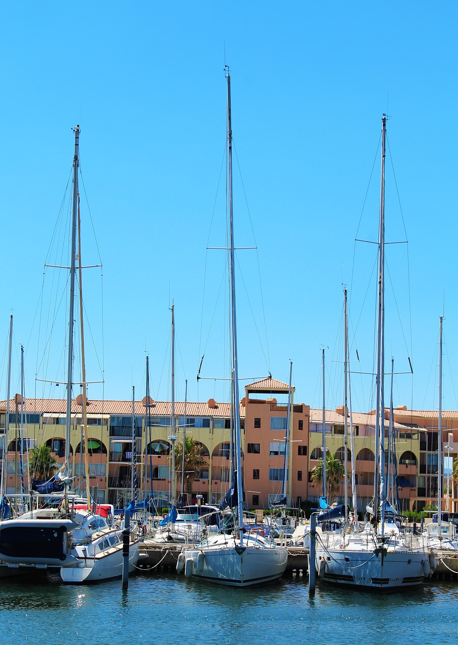 Image - marina boats sea port mast