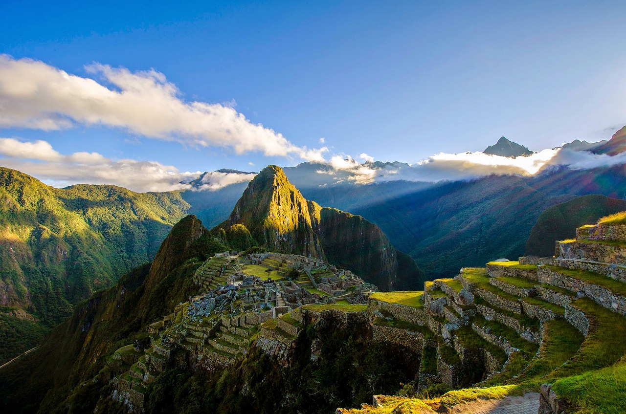 Image - machu picchu ruins mountains peru