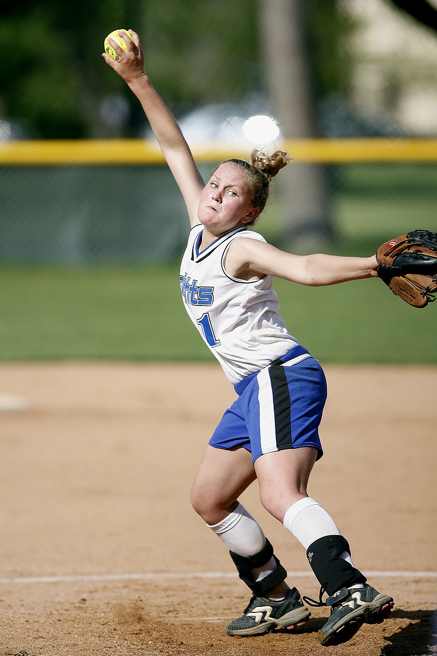 Image - softball pitcher player action