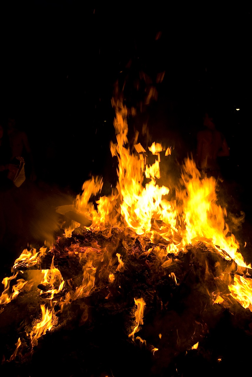 Image - campfire fire flame book burning