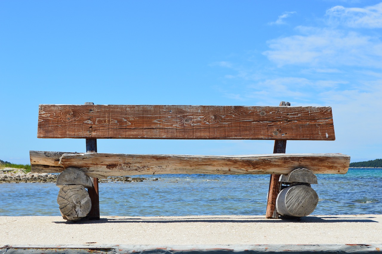 Image - bench sea sky summer holidays