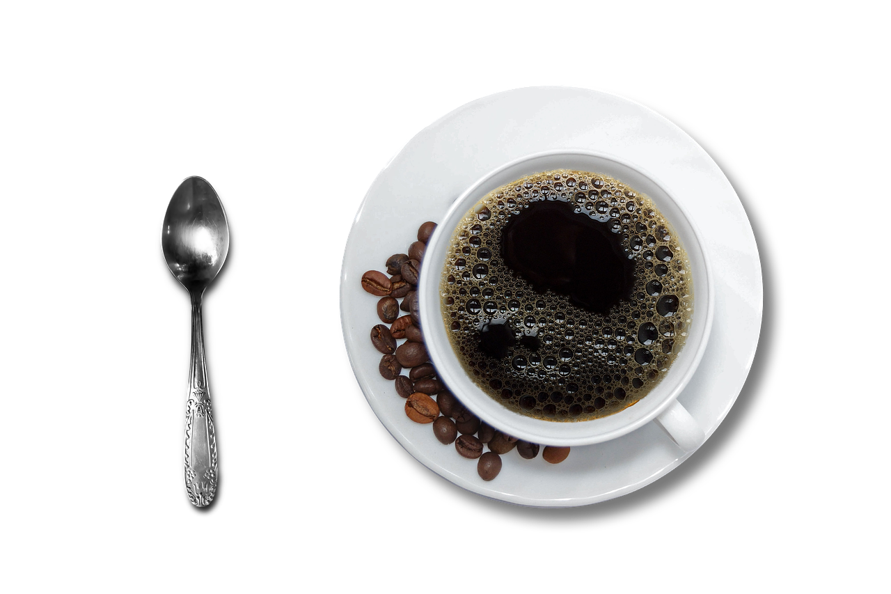 Image - coffee cup and saucer black coffee