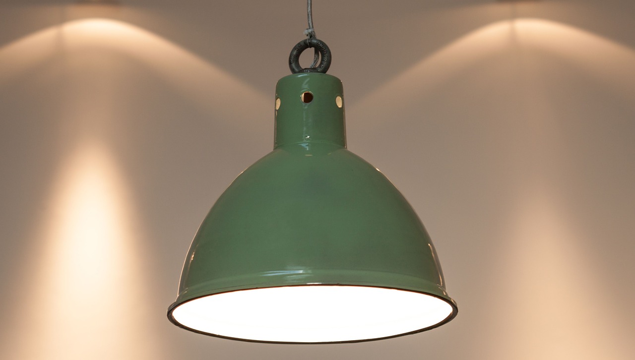 Image - original factory pendant light enamel