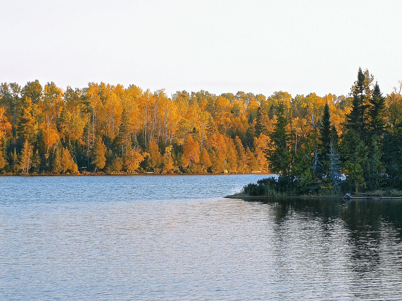 Image - lake fall quiet landscape nature