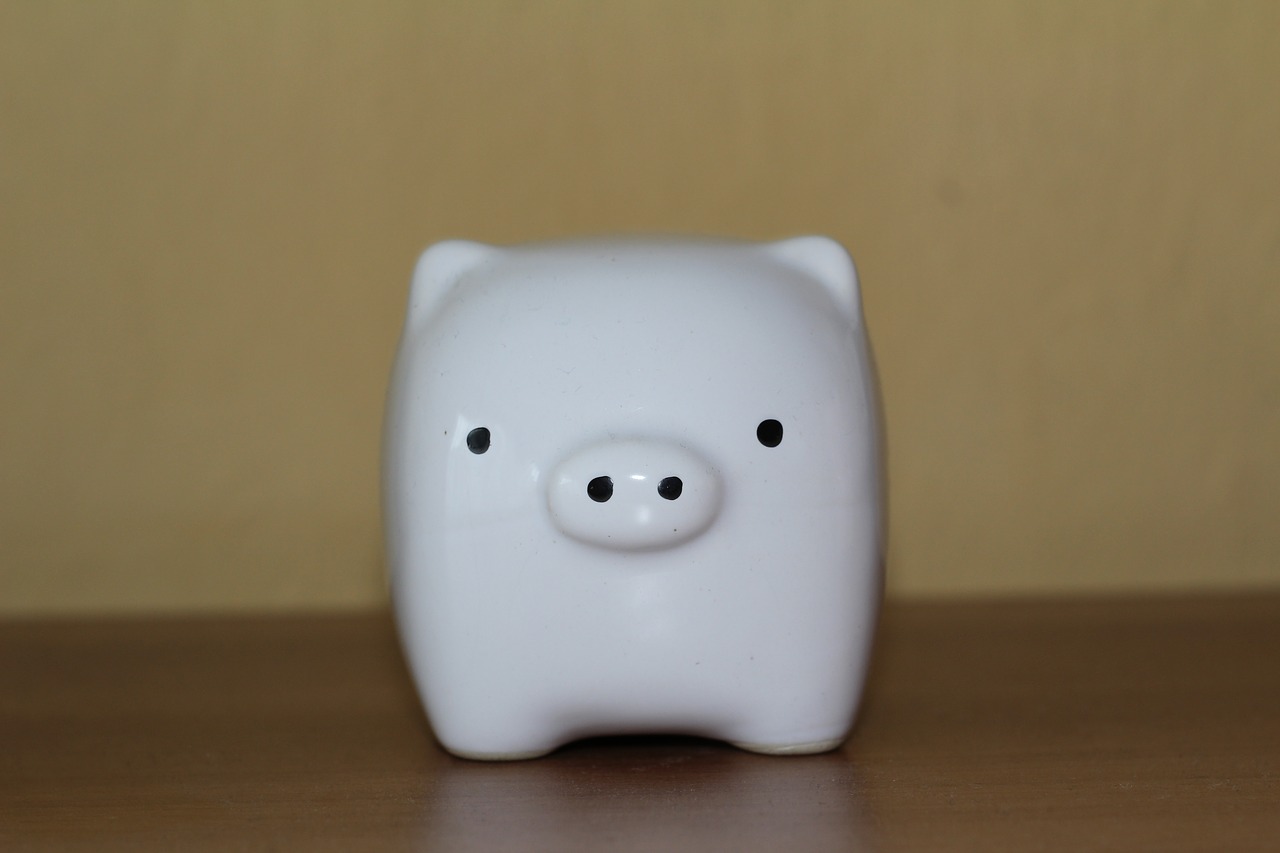 Image - piggy piggy bank white ceramics