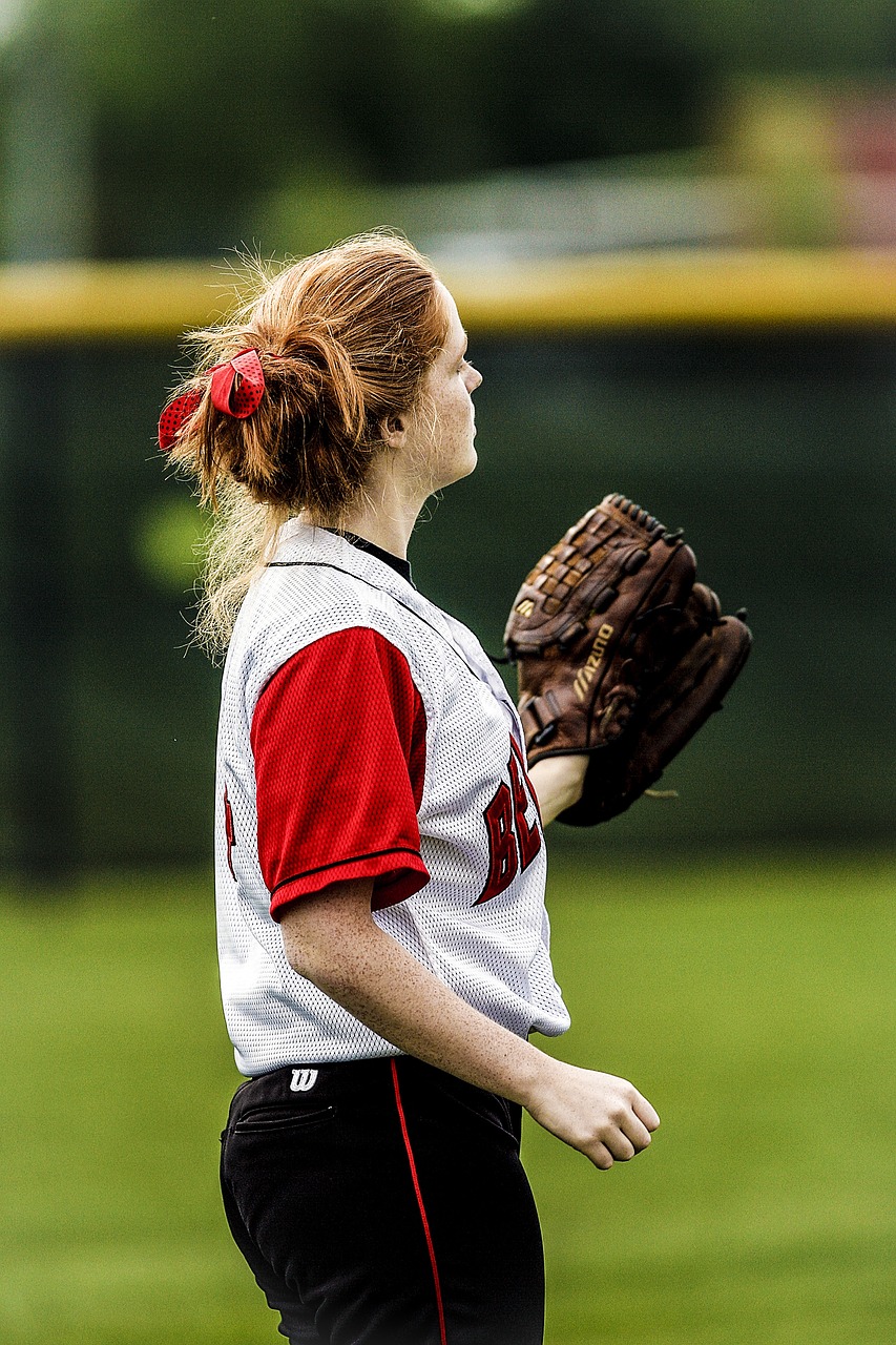 Image - softball player female red hair