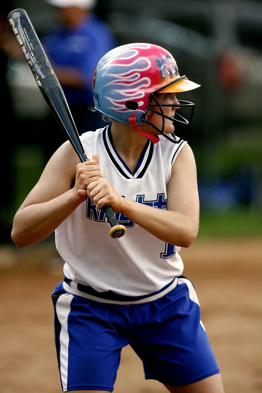 Image - softball batter female player