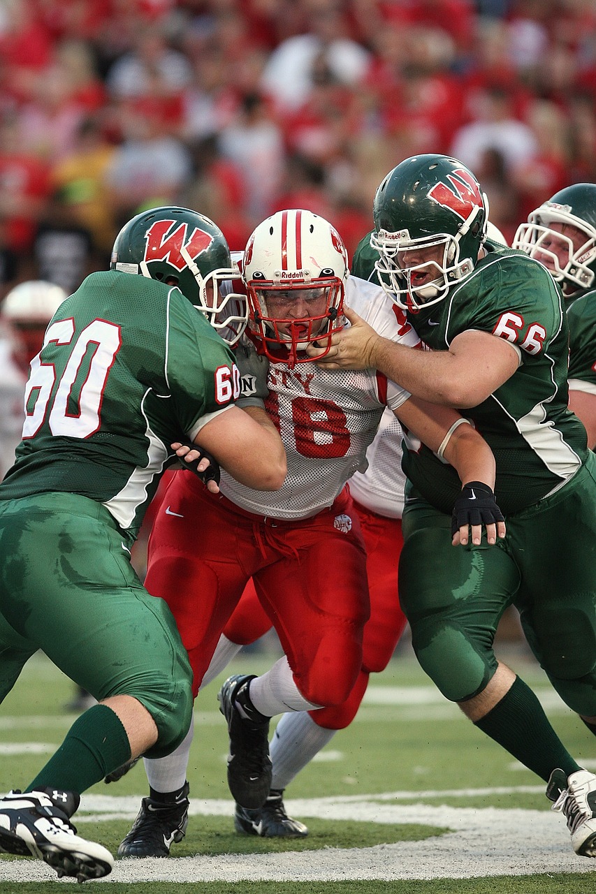 Image - american football action blocking