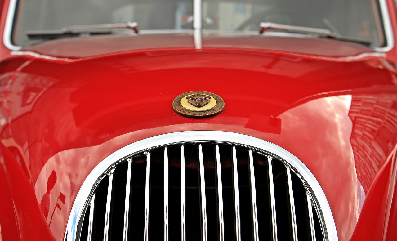 Image - jaguar oldtimer red auto classic