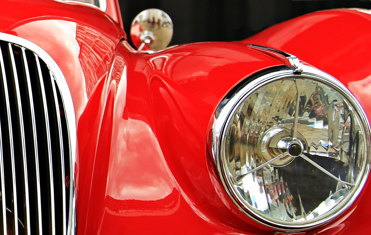 Image - jaguar oldtimer red auto classic