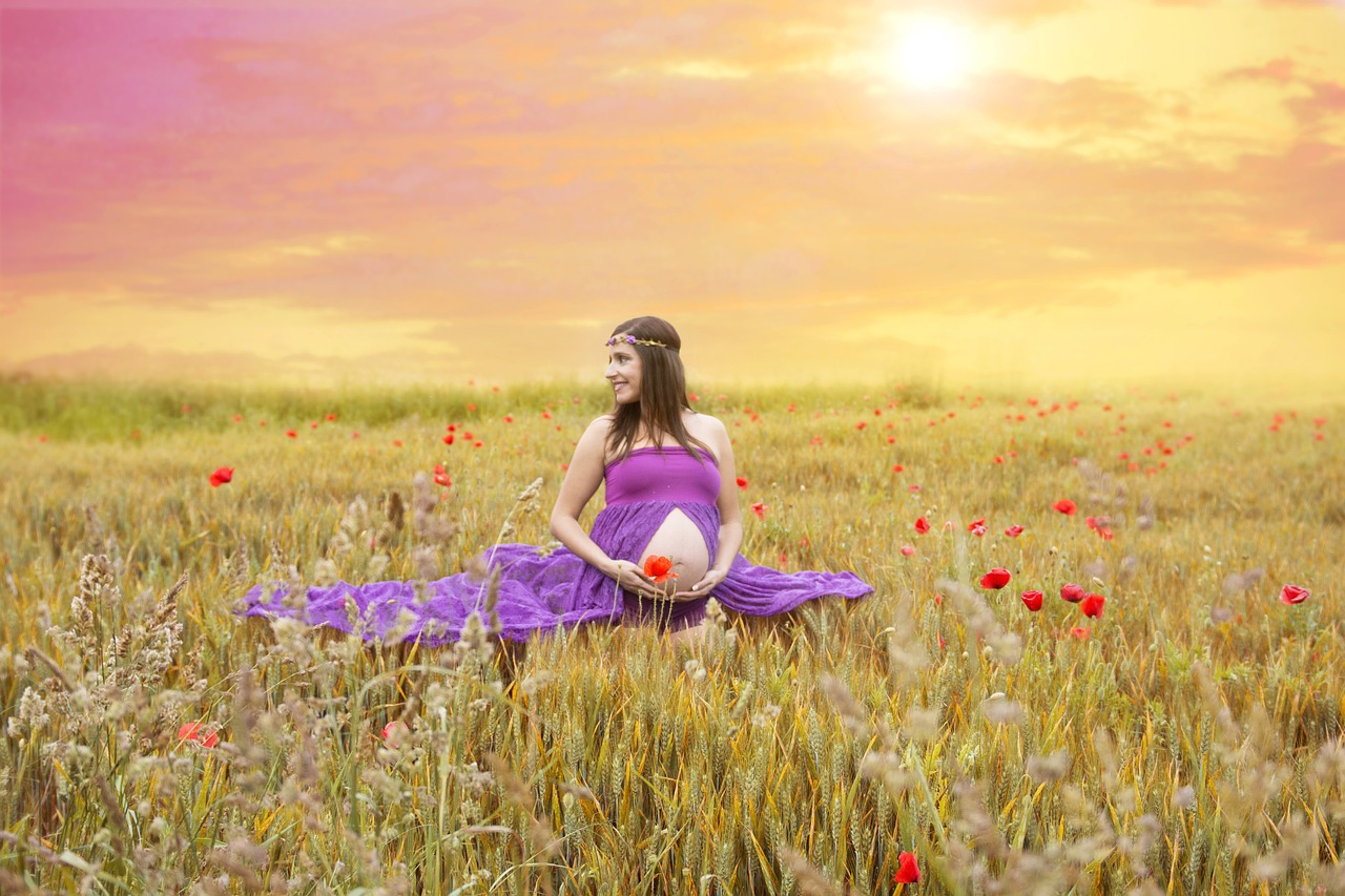 Image - pregnancy forest women beautiful