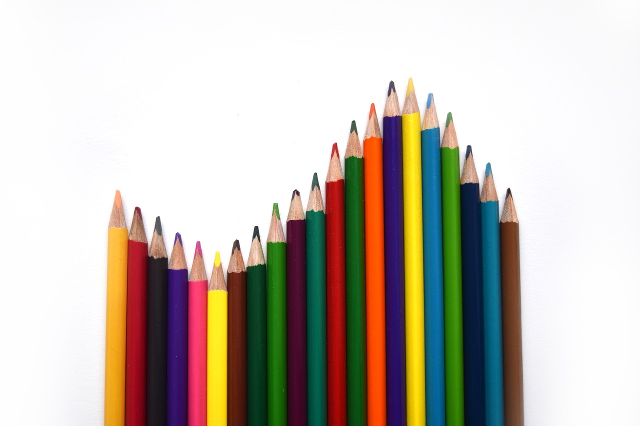 Image - back to school pencils rainbow art
