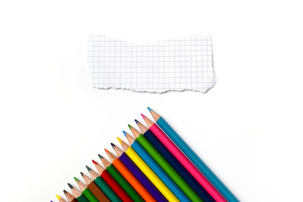 Image - back to school pencils rainbow art
