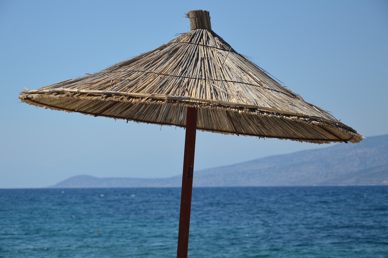 Image - umbrella beach sea sunny summer