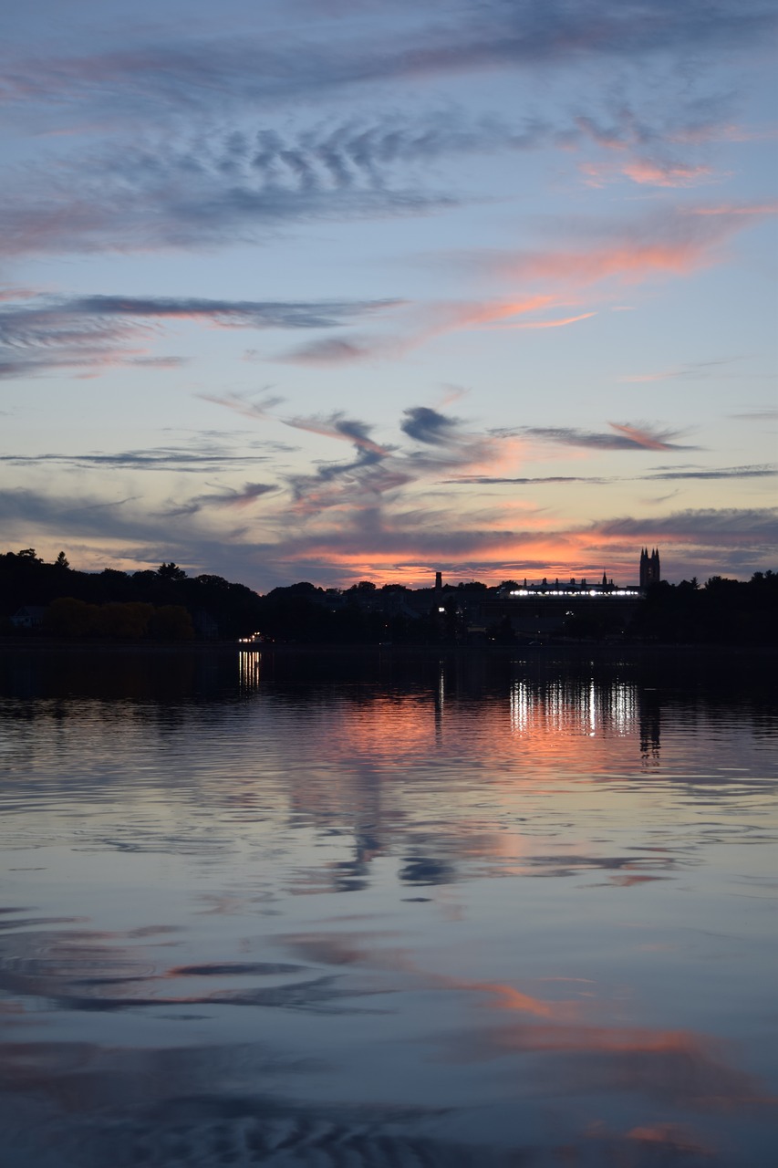 Image - reflect sunset boston evening dusk
