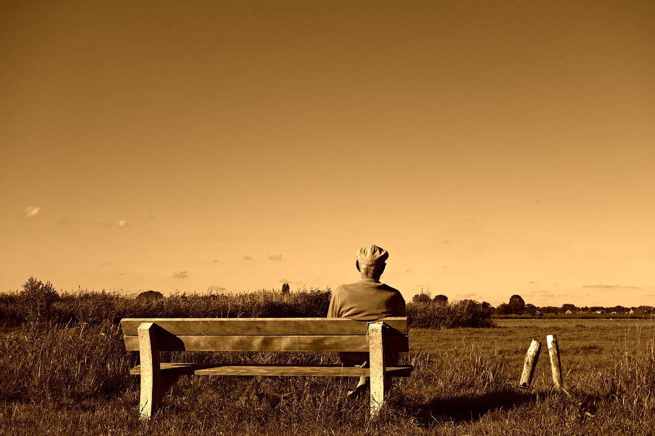 Image - man old man sitting seated elderly