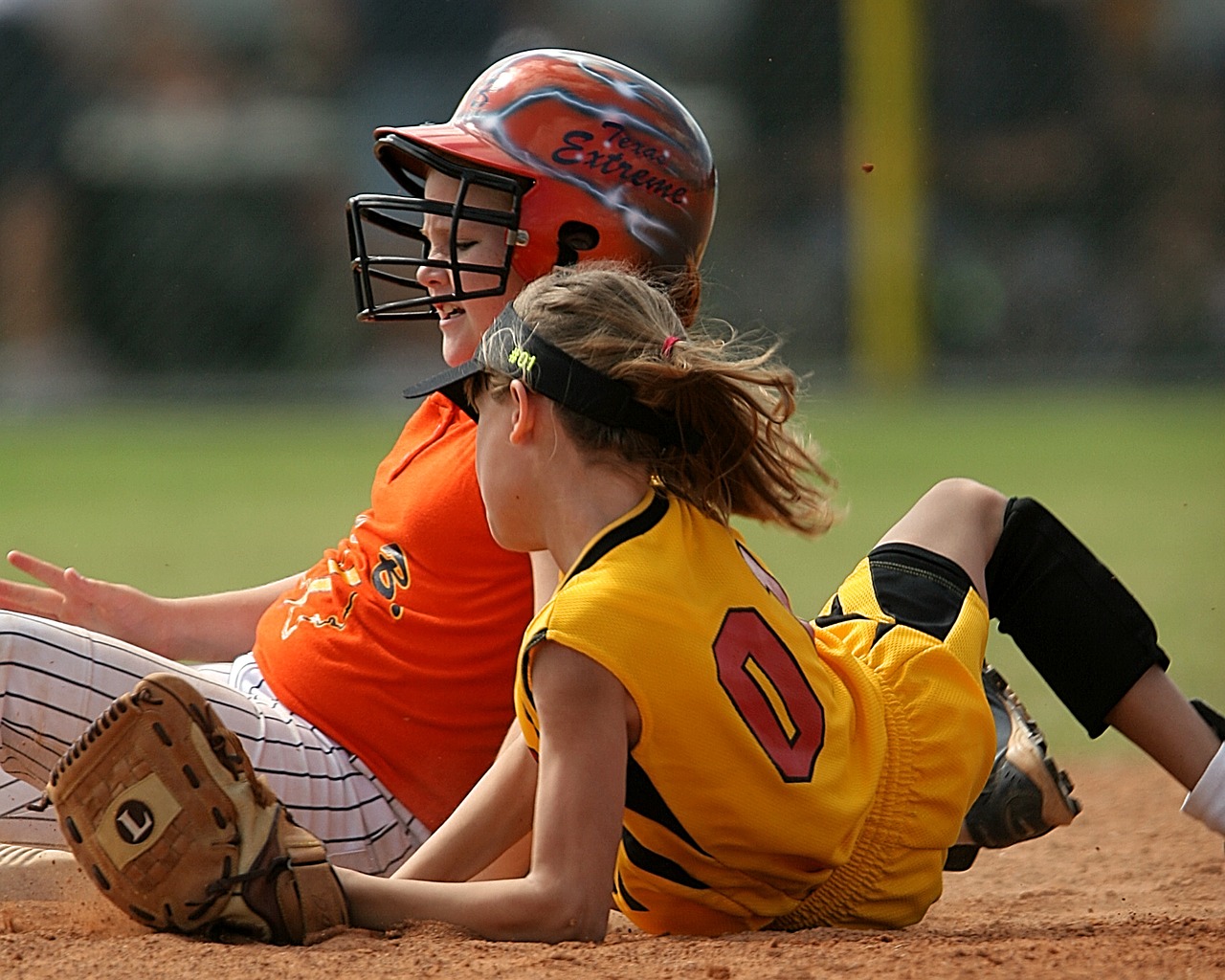 Image - softball players action female