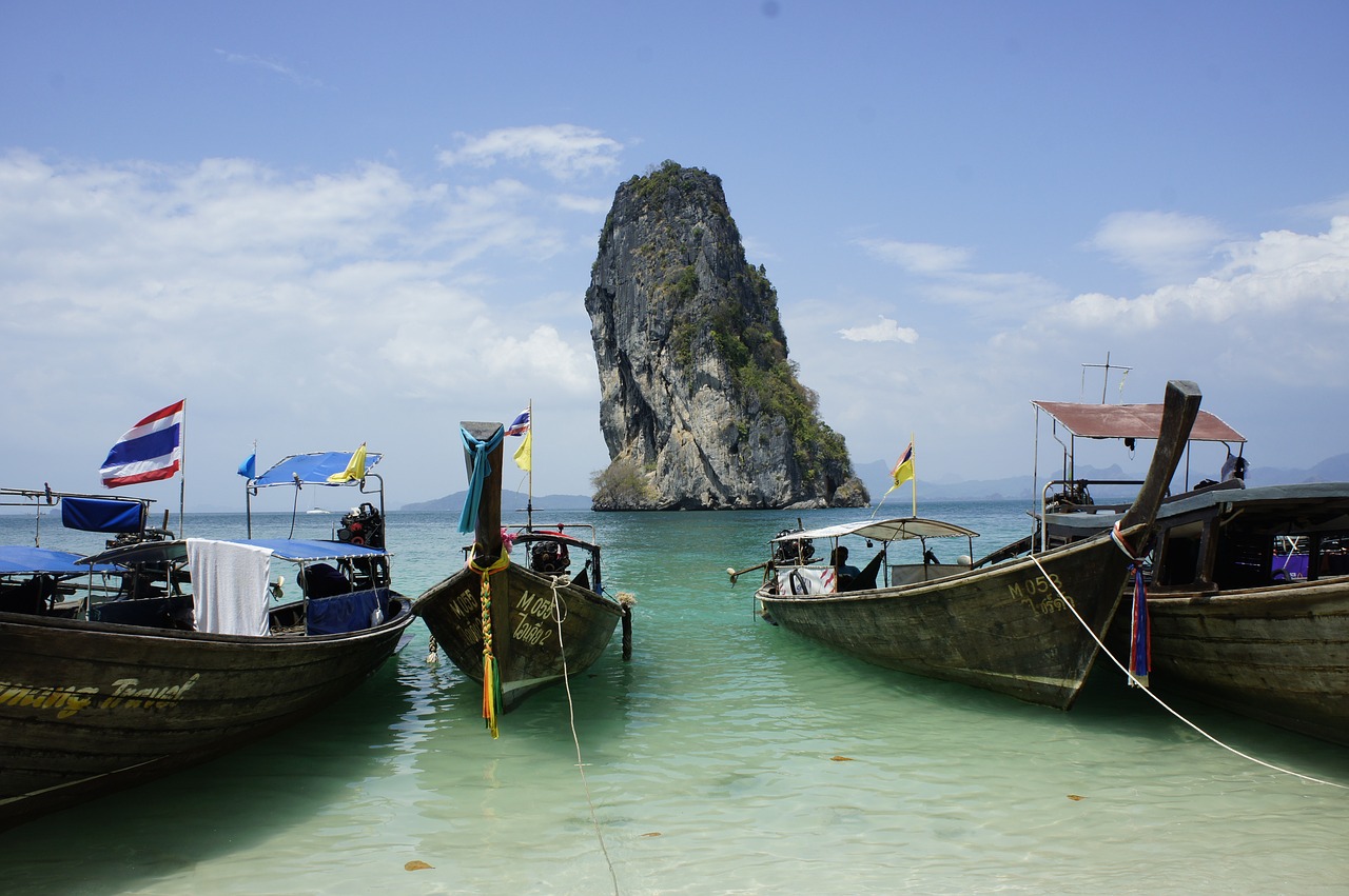 Image - thailand longtail boats beach