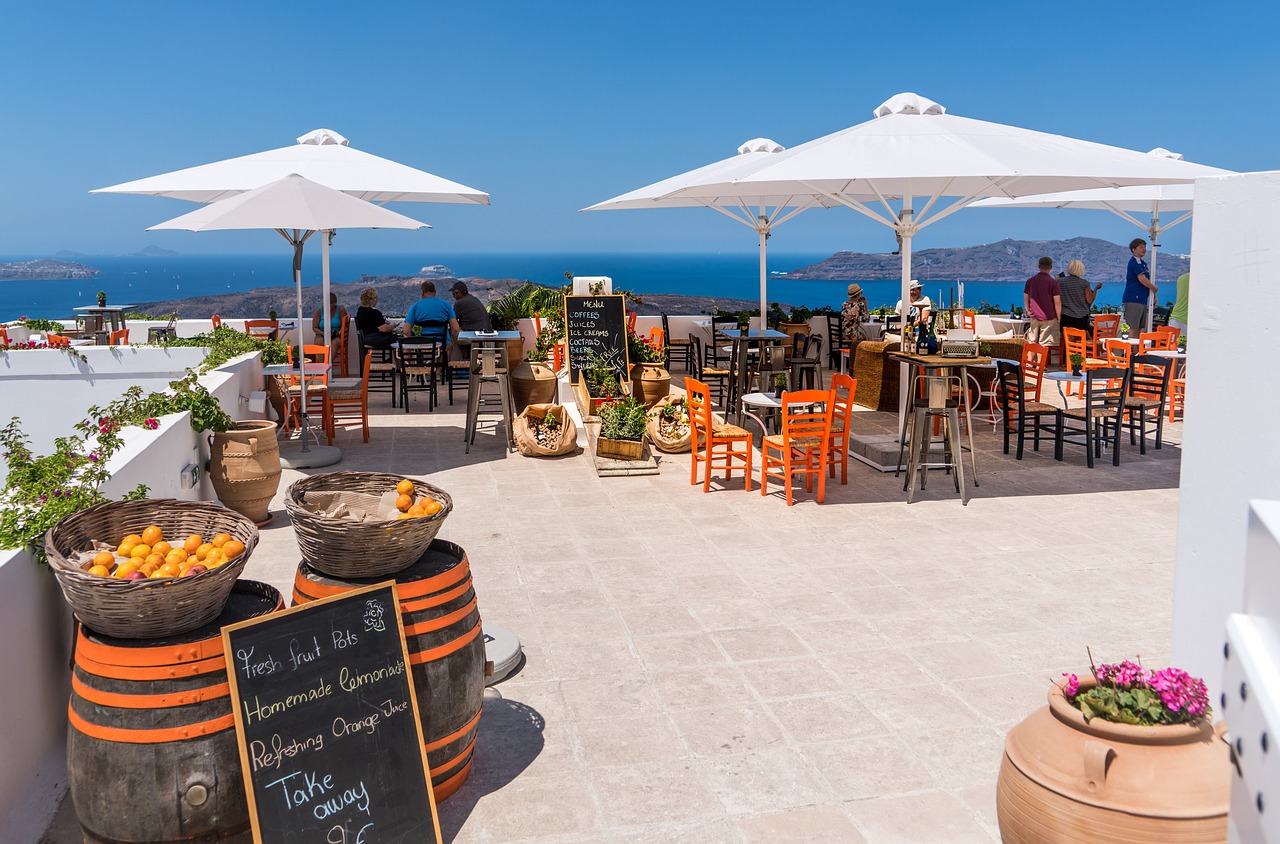 Image - santorini oia restaurant view