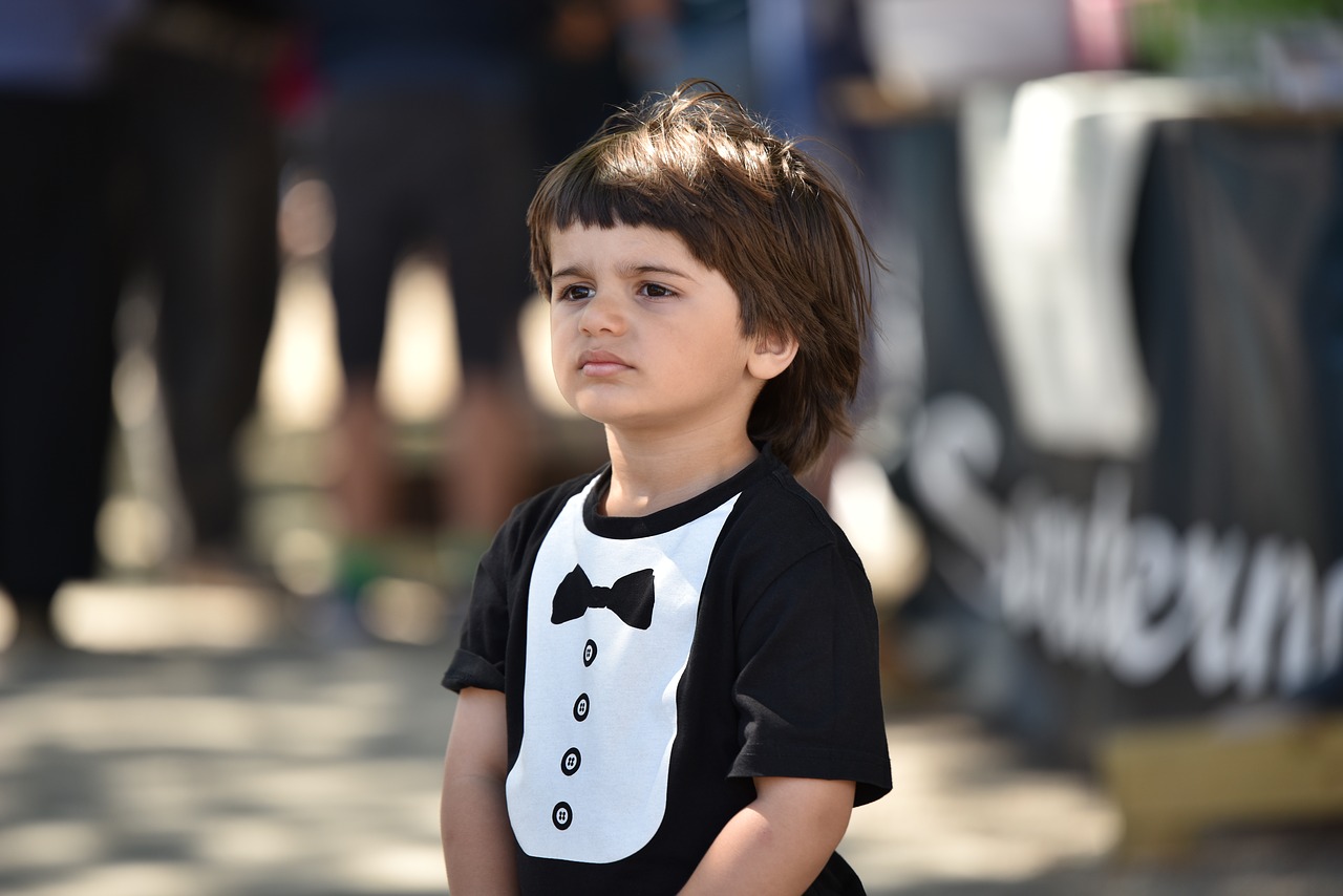 Image - children boy dressed up face joy