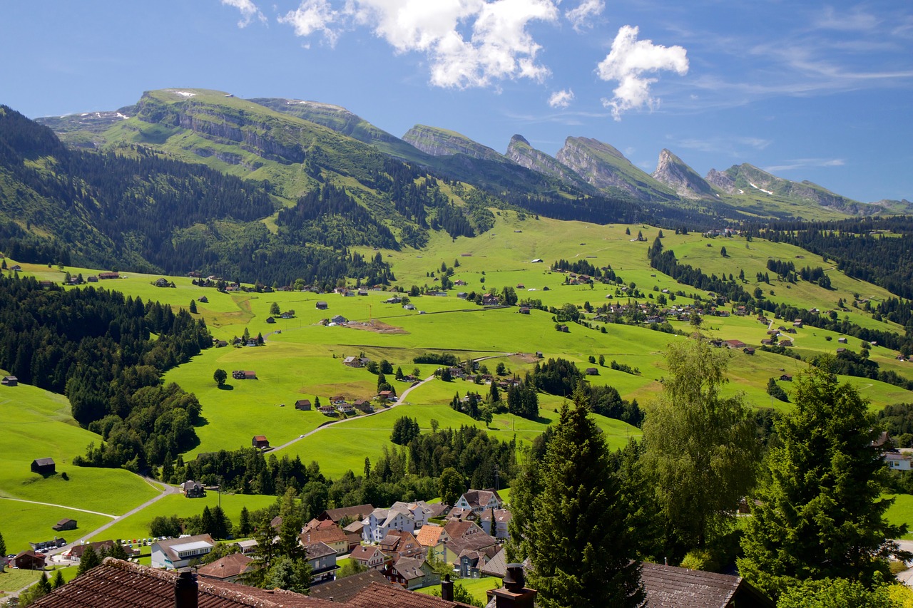 Image - churfirsten mountain group valley