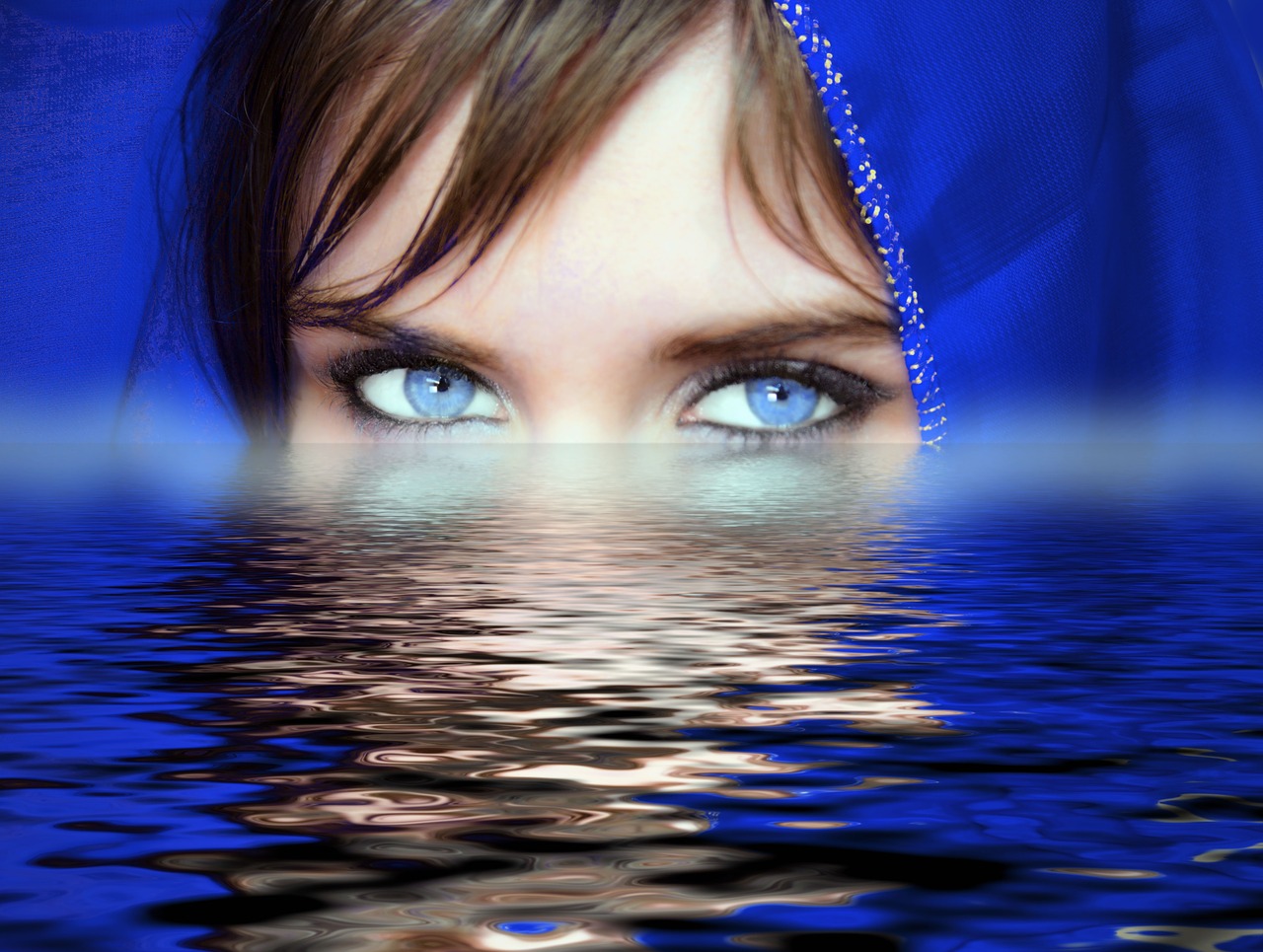 Image - woman eyes water soul psychology