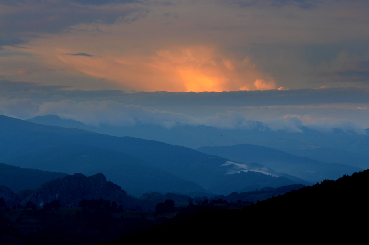 Image - mountain sunset top cloud sky