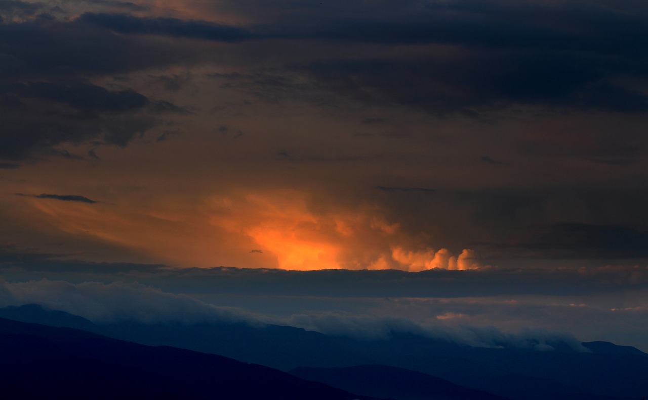 Image - mountain sunset top cloud sky